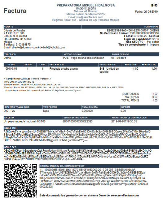 Complemento De Cuenta De Terceros Facturación En Linea Cfdi 40 6792